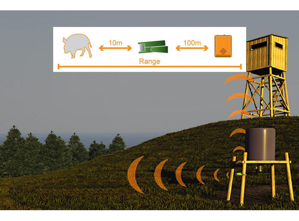 CaliberHunting Hunting Alarm 2 Sensorer Rev-/Villsvin Åtevarsler med 2 Sensorer 